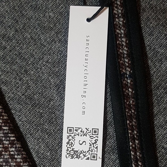 Sanctuary Daily Oxford Blazer Jacket Medium Single Button Plaid Preppy Workday - Picture 11 of 15